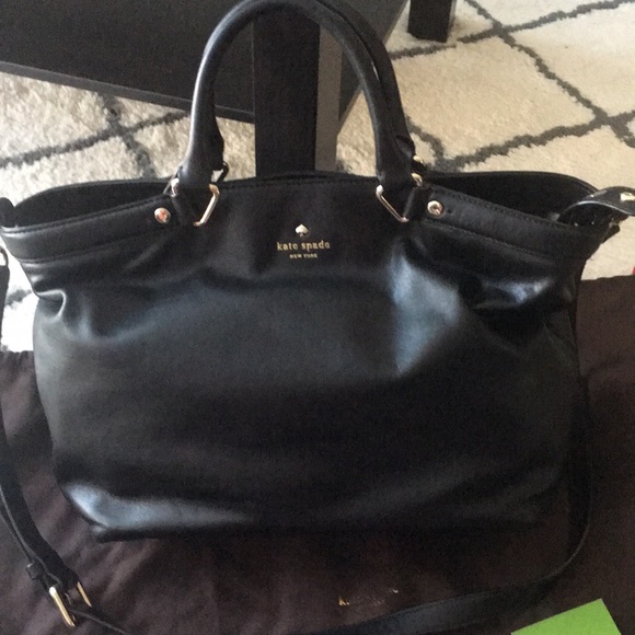 Kate Spade Black Carry-all Shoulder Bag with strap - Picture 5 of 16